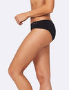 Boody Body EcoWear Women's Hipster Bikini Briefs - Bamboo Viscose - Low Rise Hip Underwear - Black - X-Small - ActiveLifeUSA.com