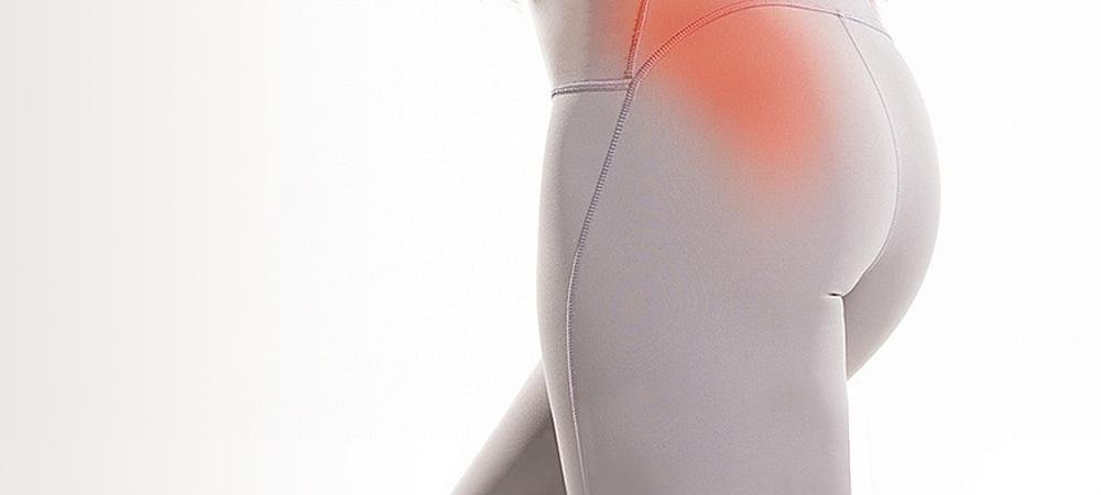 Women suffering from glute pain.