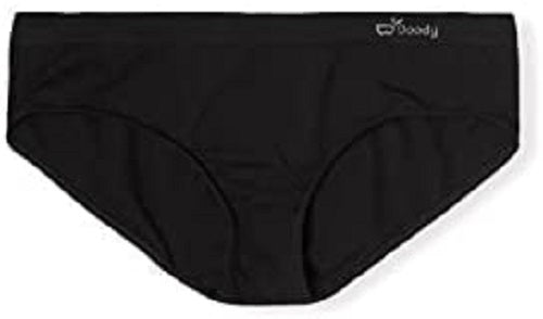 Boody Body EcoWear Women's Hipster Bikini Briefs - Bamboo Viscose - Low Rise Hip Underwear - Black - X-Small - ActiveLifeUSA.com