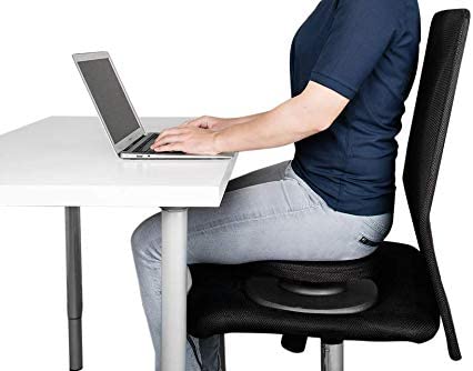 Swedish Posture Seat Used for Any Chair for Balance, Posture, Ab and Core Exercise, Black - ActiveLifeUSA.com