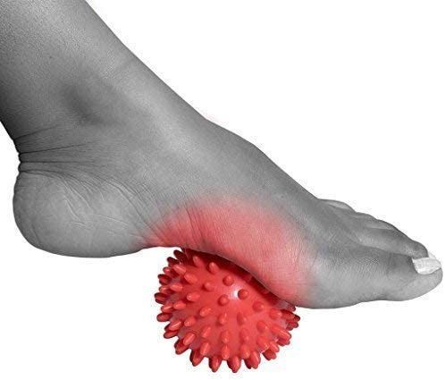 Activelife Spiky Massage Ball - PVC Spike Plantar Fasciitis Roller Small Soft - Red - ActiveLifeUSA.com