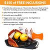 HighBaller Mounted and Adjustable Twin Ball Body Massager - Orange - ActiveLifeUSA.com