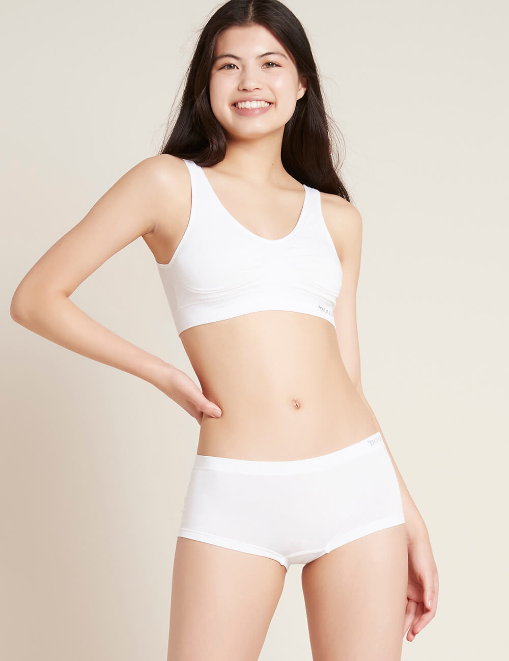 Boody Body EcoWear Women's Hipster Bikini Briefs Bamboo Viscose Low Rise  Hip Underwear White X-Large
