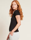 Boody Organic Bamboo EcoWear Women's V-Neck T-Shirt - Black - X-Large - ActiveLifeUSA.com