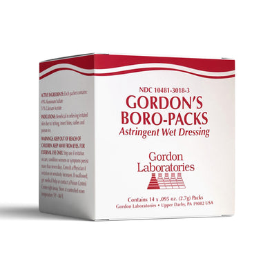 Gordon Labs Boro-Packs - 14 Count - Astringent Wet Dressing Powder - NDC 10481-3018-3