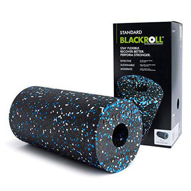 Blackroll Standard, 12" x 6" Roll, Black/White/Blue - ActiveLifeUSA.com
