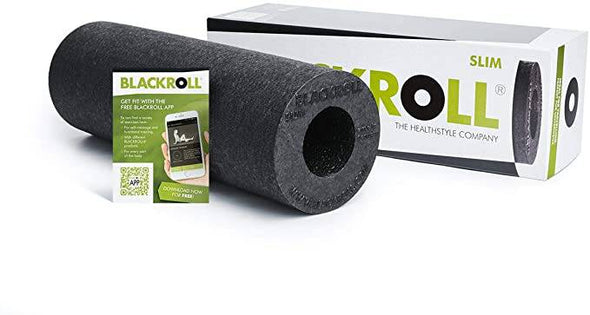 Blackroll Unisex Original Thin self Massage Foam 30cm + Booklet, Slim-Black (Density Medium) - ActiveLifeUSA.com
