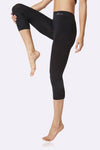 Boody Body EcoWear Women's Crop Leggings - Soft Breathable Eco Fashion for Sensitive Skin - Black - Small - ActiveLifeUSA.com