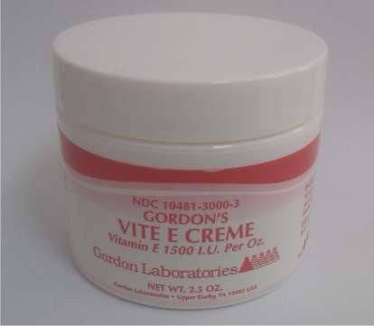 Gordon Laboratories - Vite E Creme - Vitamin E 1500 I.U, 2.5 oz - ActiveLifeUSA.com