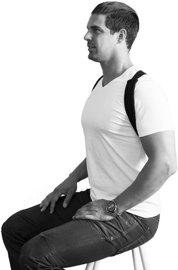 Swedish Posture Classic Shoulder and Upper Back Pain Relief and Posture Corrector Belt Black (Small-medium) - ActiveLifeUSA.com