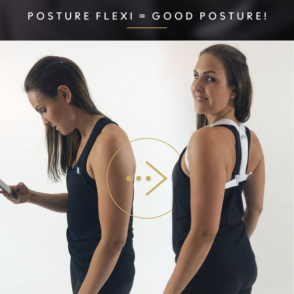 Swedish Posture Flexi Shoulder Support Comfortable Adjustable Shoulder Brace Posture Corrector - Black MED/LRG - ActiveLifeUSA.com