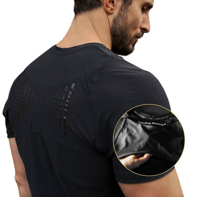 Swedish Posture - Posture Reminder T-Shirt for Men - Black/Small - ActiveLifeUSA.com