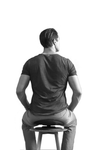Swedish Posture Seat Used for Any Chair for Balance, Posture, Ab and Core Exercise, Black - ActiveLifeUSA.com